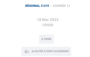 Régional 3 U19 ·Journée 13