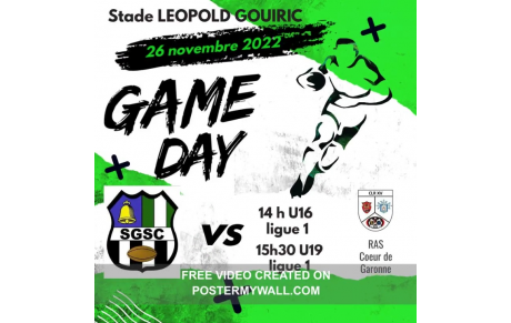 Programme du week-end: EDR, Juniors-Cadets