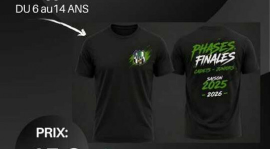 Les phases finales Cadets- Juniors arrivent… c’est le moment de porter les couleurs du club 🖤💚